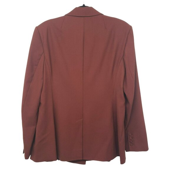 NEW MM Lafleur Gaia Sharkskin Blazer in Rust 14 - Picture 4 of 13